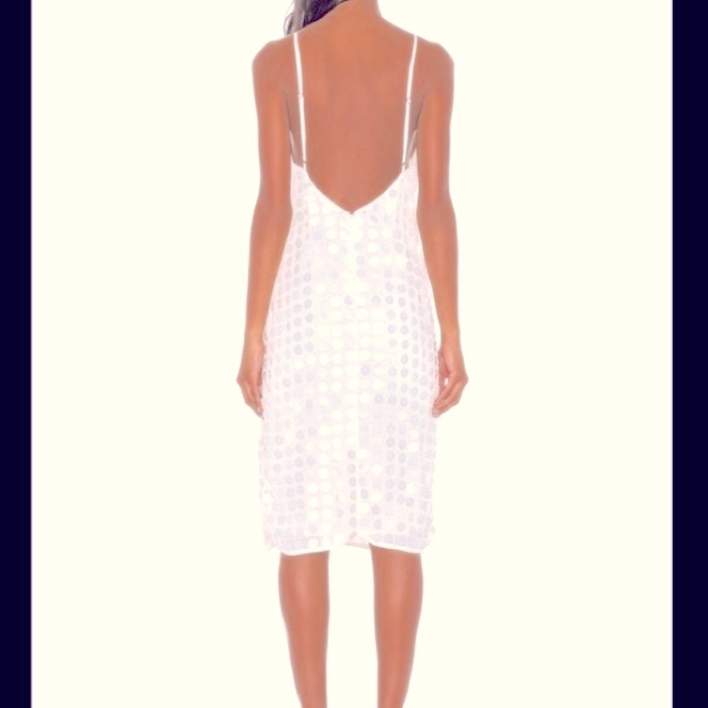 Revolve X by NBD Winny White Ivory Sequin Beaded Midi Dress Size S